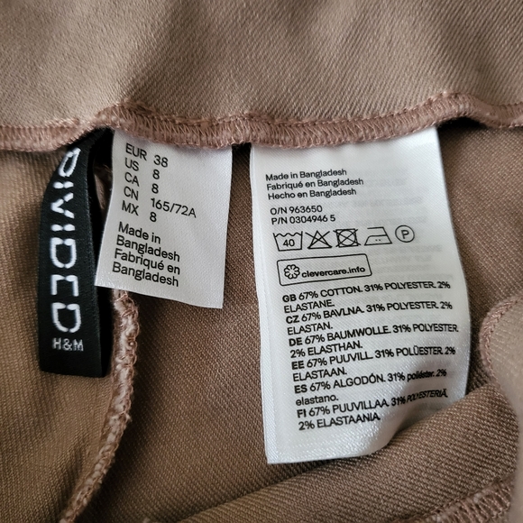 Women's Super Skinny High Waist Ankle pants sz 8 tan side zip - Picture 3 of 7